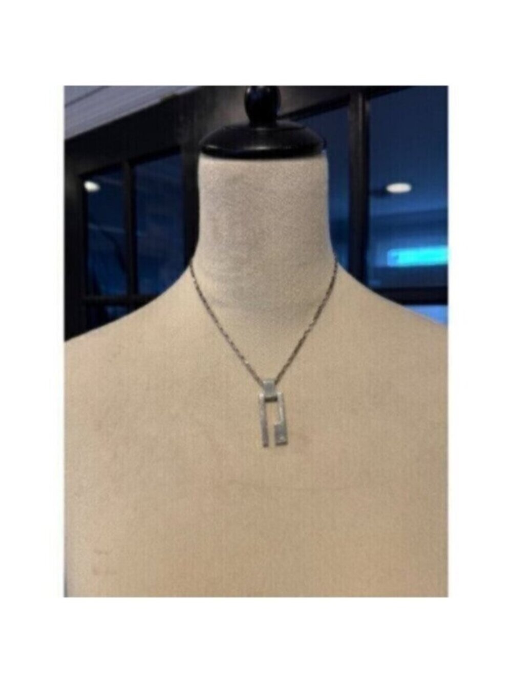 GUCCI G Necklace Sterling Silver 925 Made in Italy